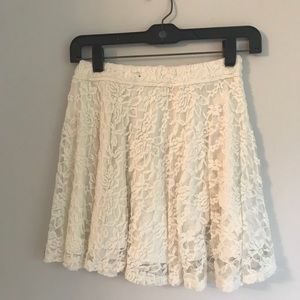 Abercrombie & Fitch White Lace Skirt